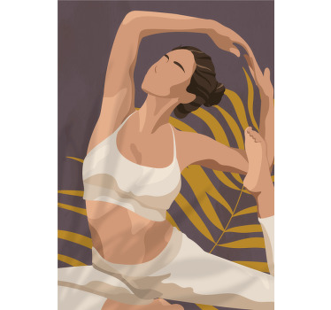 Meditaite yoga illustriate poster - TenStickers