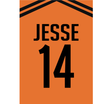 Personaliseerbaar voetbal t-shirt - TenStickers