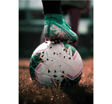 Voetbalschoen realistische poster - TenStickers