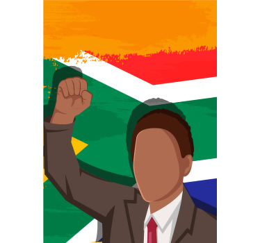 Poster met Nelson mandela - TenStickers