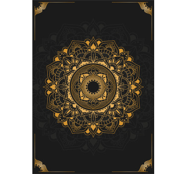 黑色曼陀罗蝴蝶海报 - TenStickers