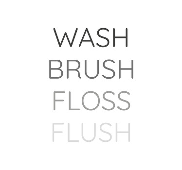 洗刷牙线冲洗海报 - TenStickers