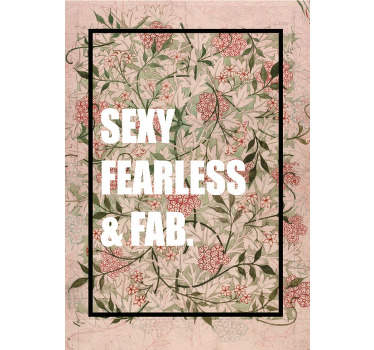 Poster met quote Fearless - TenStickers