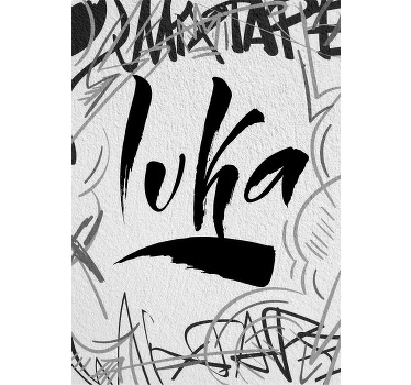 Zwart en wit graffiti poster - TenStickers