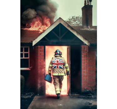 British Firefighter unique poster - TenStickers