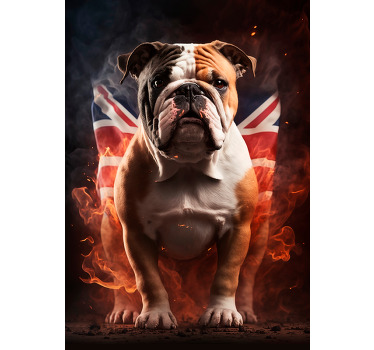British Bulldog Fire poster - TenStickers