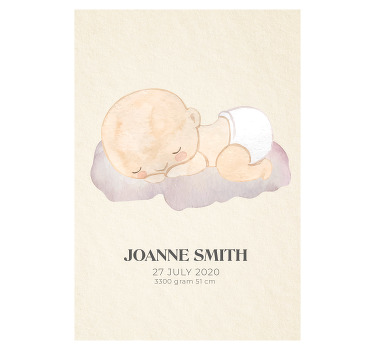 Poster Kinderzimmer Baby geboren Liebe - TenStickers