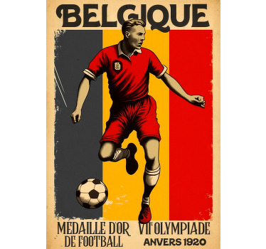Poster style football vintage - TenStickers