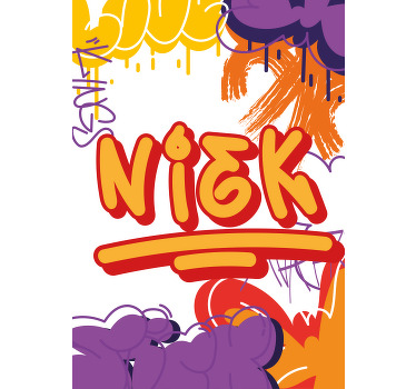 Kleur Graffiti poster puber - TenStickers