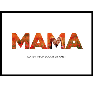 Poster Wohnzimmer mama, ich liebe dich. - TenStickers