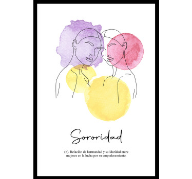 Poster salón definicion sororidad - TenVinilo