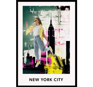 Poster salon bâtiment de New York - TenStickers