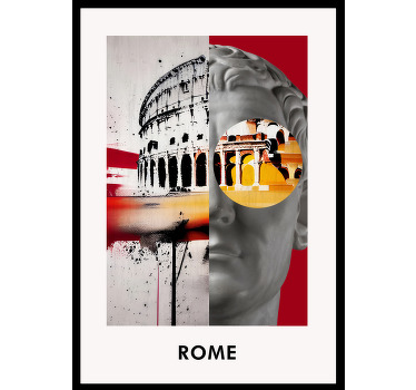 Poster salon moderne de Rome - TenStickers