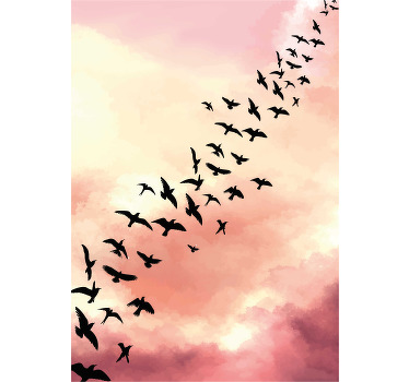 Poster salon vol d'oiseaux - TenStickers