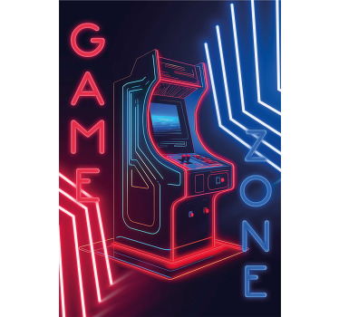 青少年卧室的宣传画 "neon游戏区" - TenStickers