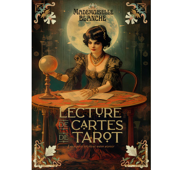 复古海报 請求塔羅牌讀取 - TenStickers