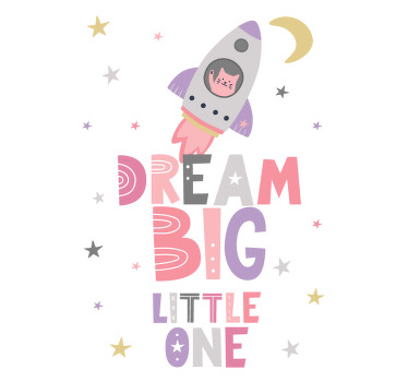 Poster Kinderzimmer Dream Big little one - TenStickers