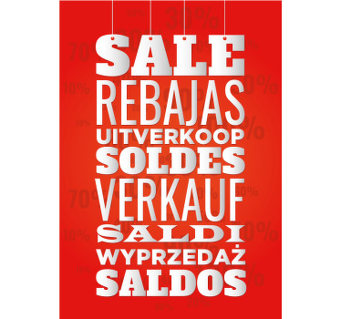 海报 促销活动多种语言 - TenStickers