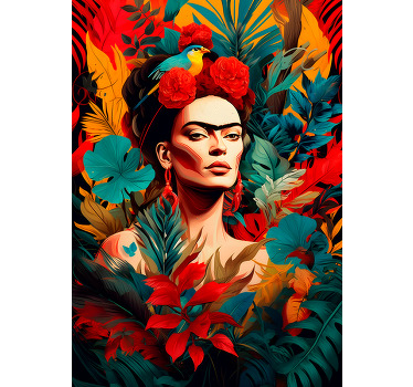 mexican style self portrait art poster - TenStickers