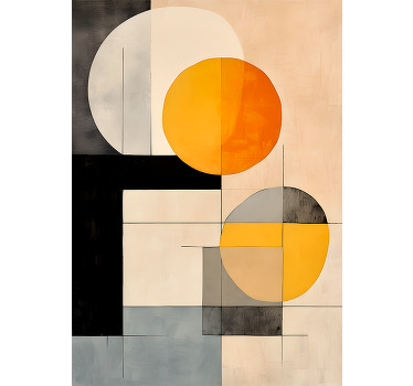 Affiche abstraite formes géométriques - TenStickers