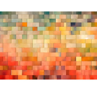 Affiche abstraite carrés de couleur - TenStickers