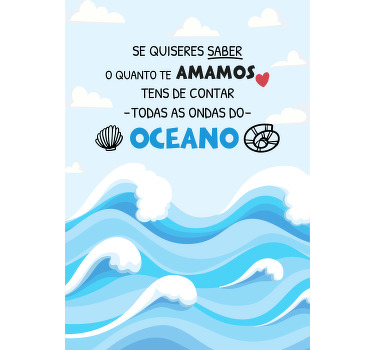 Poster de frases Todas as ondas do oceano - TenStickers