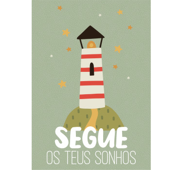 Poster farol com texto personalizável - TenStickers