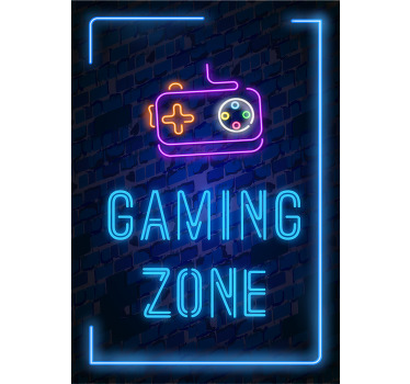 "gaming zone" video game poster - TenStickers