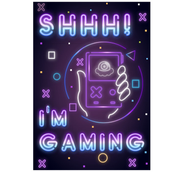 "I am gaming" video game poster - TenStickers