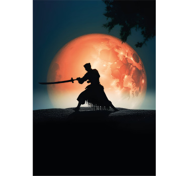 samurai backlit poster for teenager - TenStickers