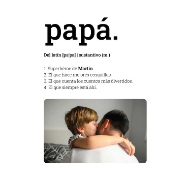 Poster salón descripción palabra padre - TenVinilo