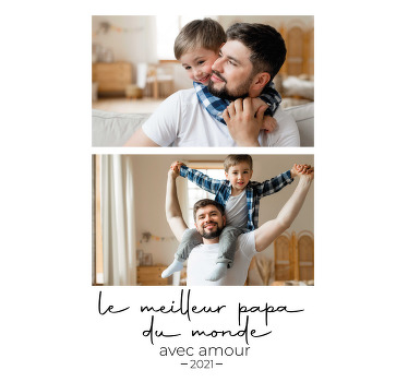 Poster Meilleur papa du monde personnalisable - TenStickers