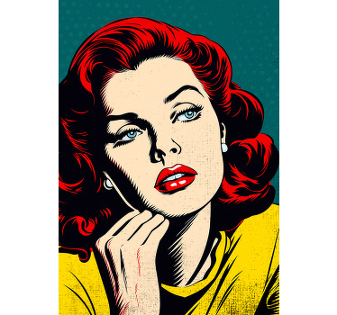 Póster pop art mujer hermosa clásica - TenVinilo