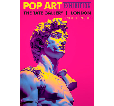 Pop kunst udstilling Plakater til stuen - TenStickers