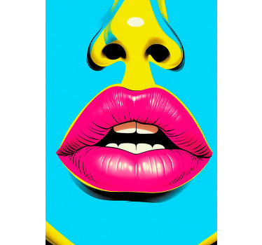 sexy mouth pop art poster - TenStickers
