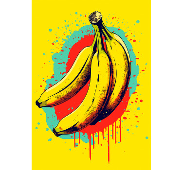 Poster pop art trois bananes - TenStickers