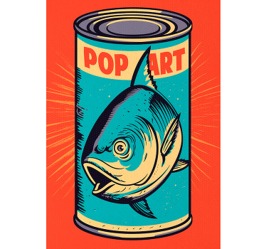 Pop art poster tuna can artwork - TenStickers