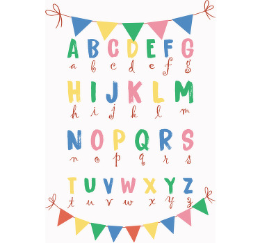 Poster Kinderzimmer Groß- und Kleinbuchstaben - TenStickers