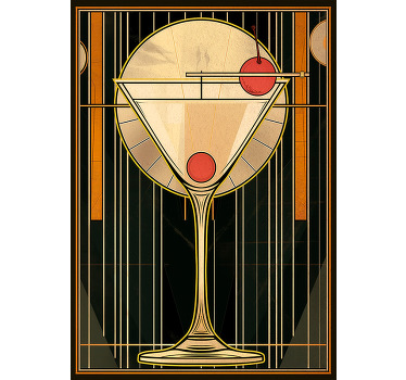 Dry martini Art Déco poster - TenStickers