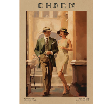 Charm magazine Art Déco poster - TenStickers
