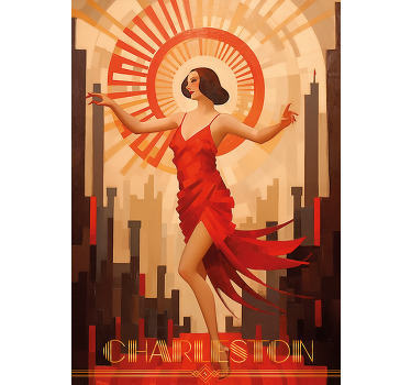 Charleston Art Déco poster - TenStickers