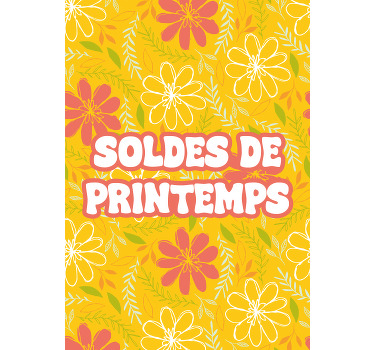 Affiche fleurs soldes de printemps - TenStickers