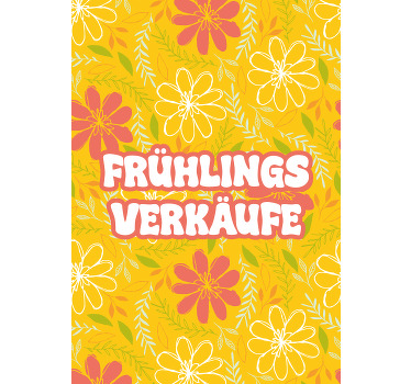 Blumenposter frühlingsverkaufsblumen - TenStickers