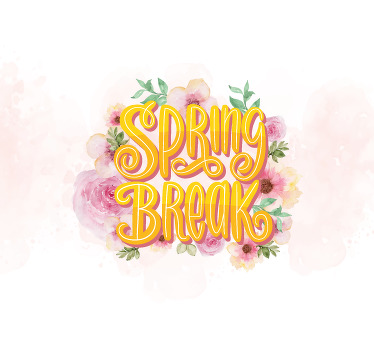Forårsferie plakater med blomster - TenStickers