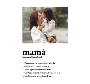 Poster salón definicion de madre - TenVinilo