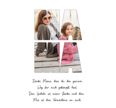 Poster sonstige Events danke dir mama - TenStickers