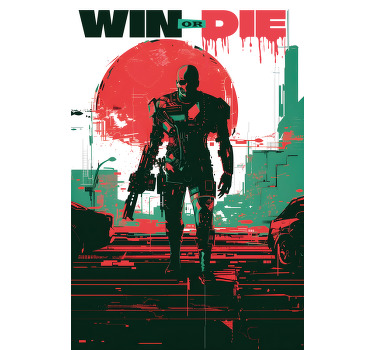 Poster jeux vidéo cyber-androïde - TenStickers