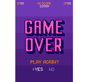"Game over" video game poster - TenStickers