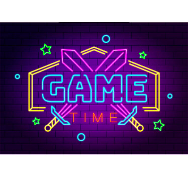 Poster jeux vidéo effet néon - TenStickers