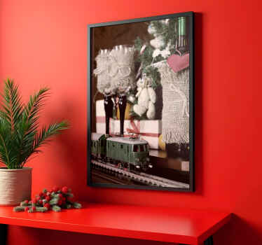 Vlakec igrača Božični plakat - TenStickers